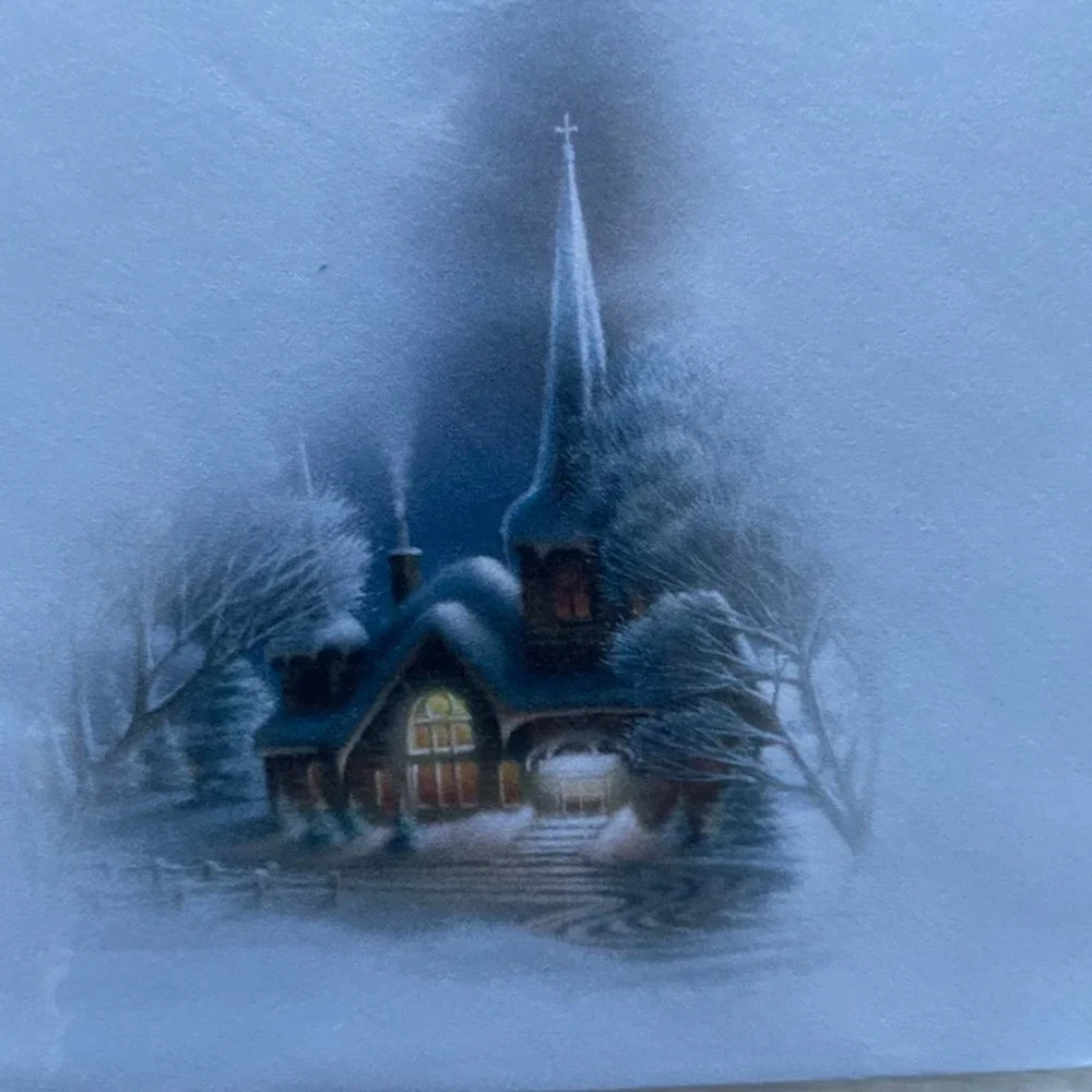 8 Holiday cards set individually sealed in plastic with matching print envelope